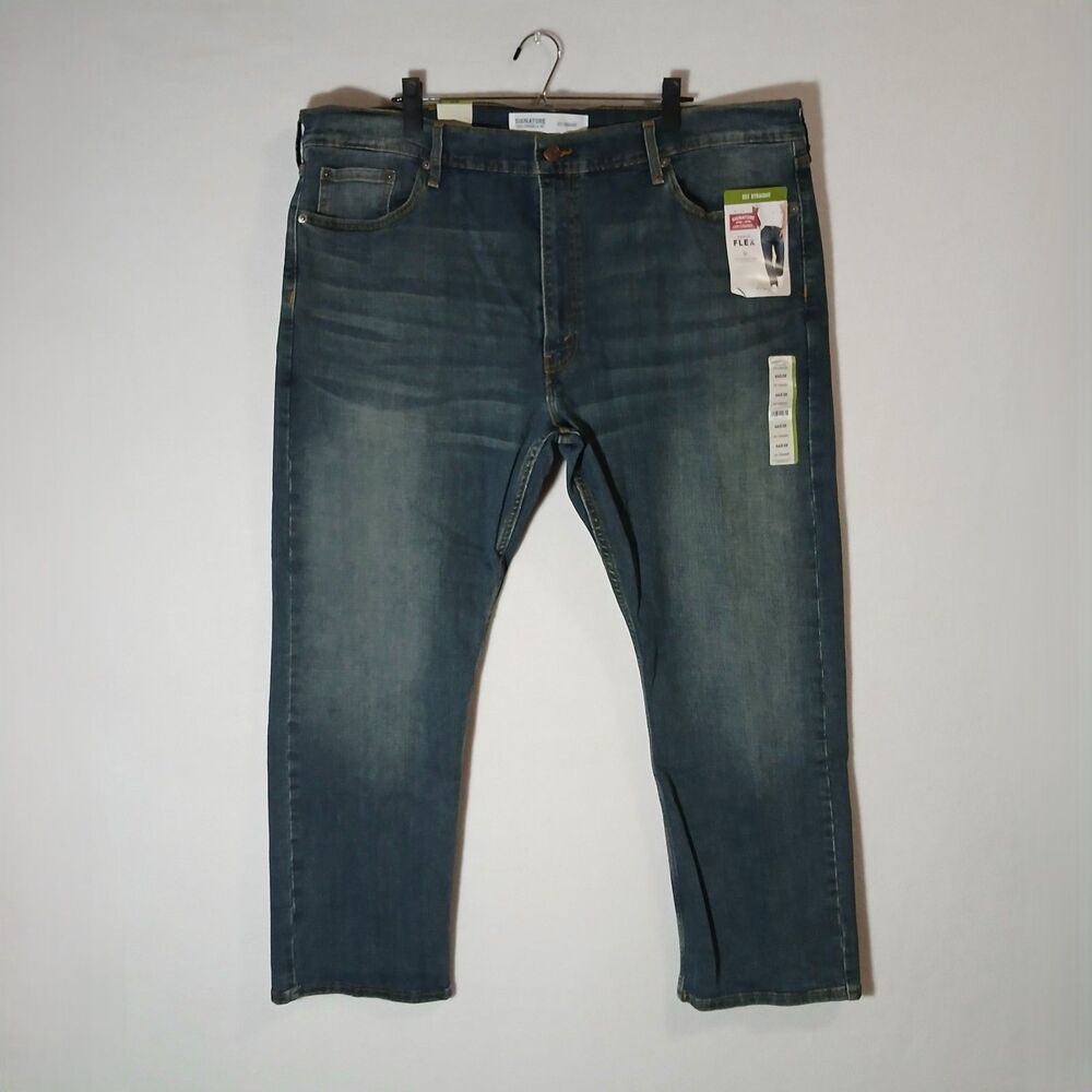 NEW Levi Strauss Signature S51 Men's Straight Fit Denim Jeans 44x30 #796